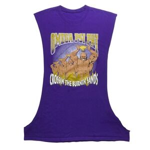 Ques Omegas Que Dogs college fraternity frat sleeveless chopped shirt